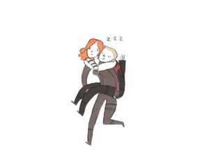 Illustration for article titled Adorable webcomic illustrates the Avengers' difficulties with carrying Hawkeye into battle